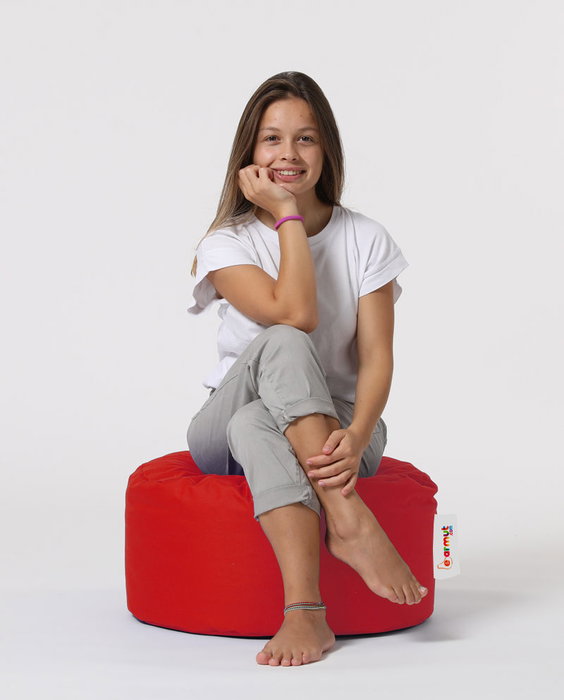 Atelier Del Sofa Round Pouf - Rojo